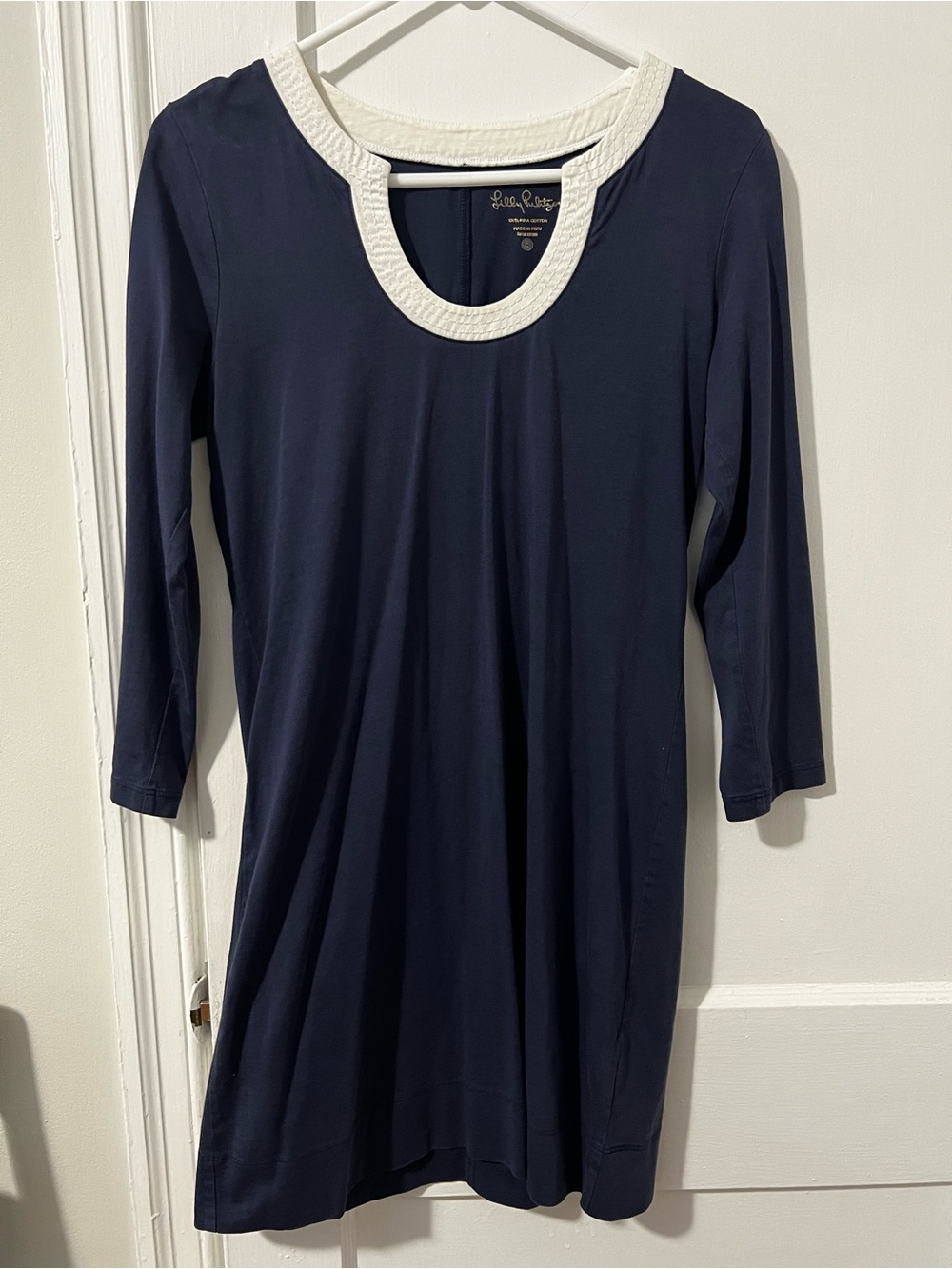 Lilly Pulitzer Navy Dress with White Trim